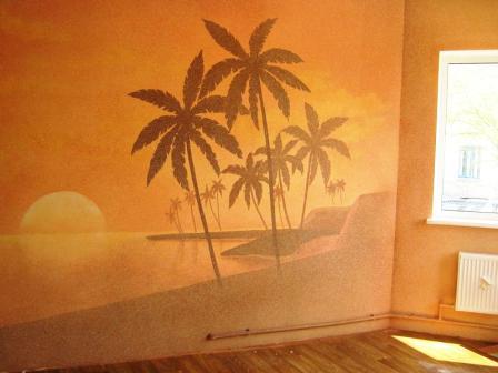 Рисунки жидкими обоями на стене Рисунки жидкими обоями на стене