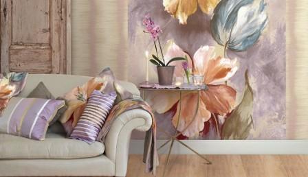 обои бумажные с цветами